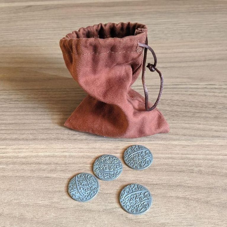 Pax Pamir (Second Edition): Metal Coins & Cloth Bag komponenten