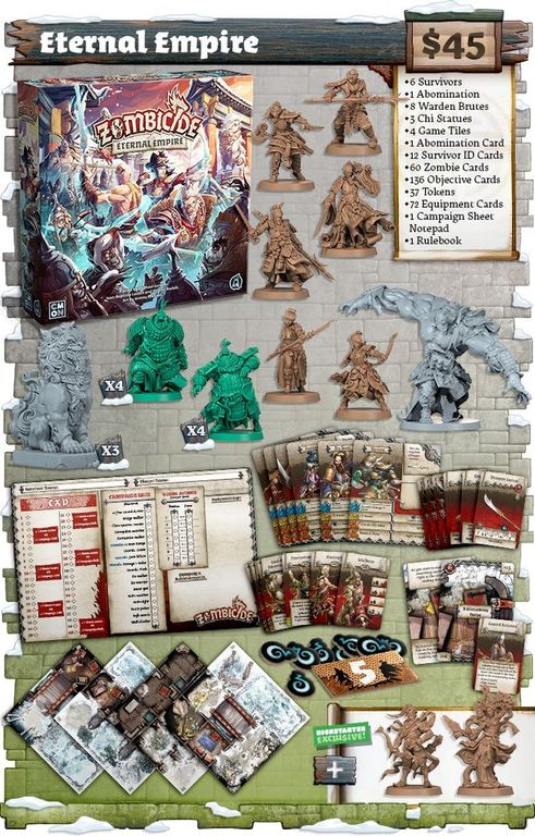 Zombicide: White Death – Eternal Empire komponenten