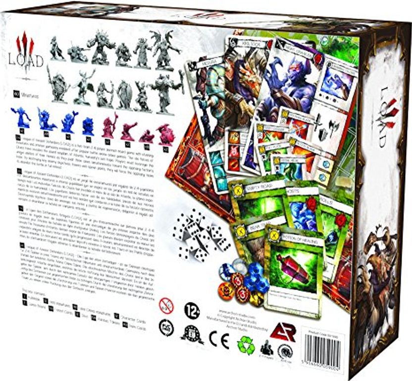 LOAD: League of Ancient Defenders parte posterior de la caja