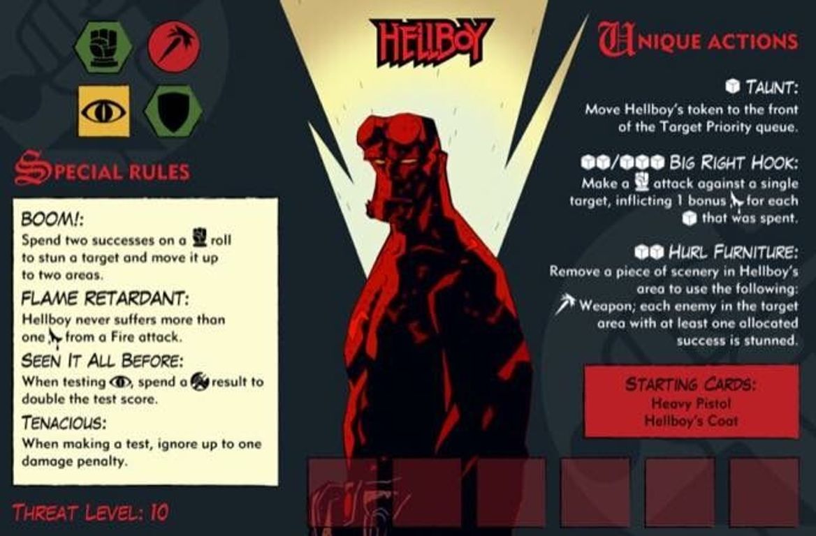 Hellboy: The Board Game charactere