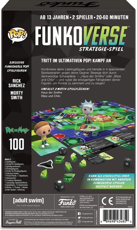 Funkoverse Strategie-Spiel: Rick & Morty 100 rückseite der box
