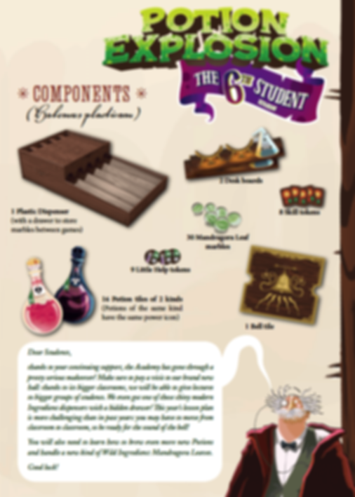 Potion Explosion: The 6th Student components