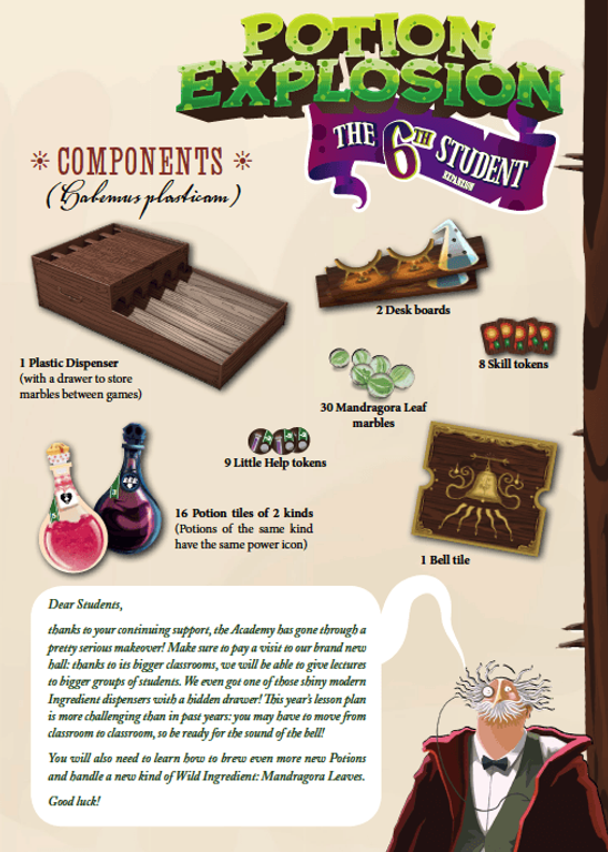 Potion Explosion: The 6th Student components
