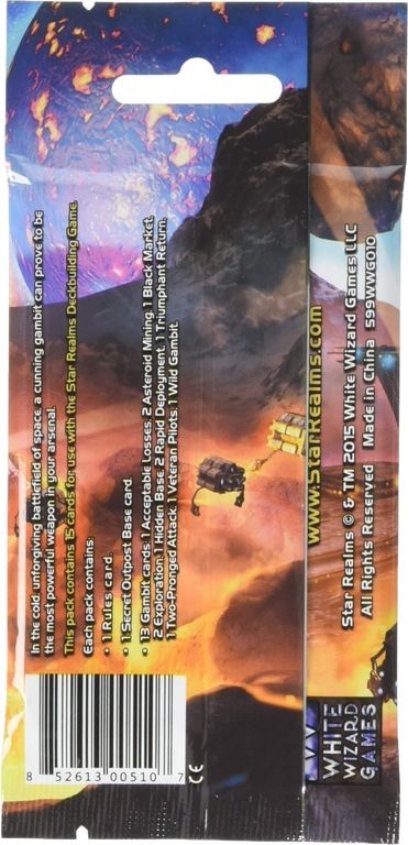 Star Realms: Cosmic Gambit Set achterkant van de doos