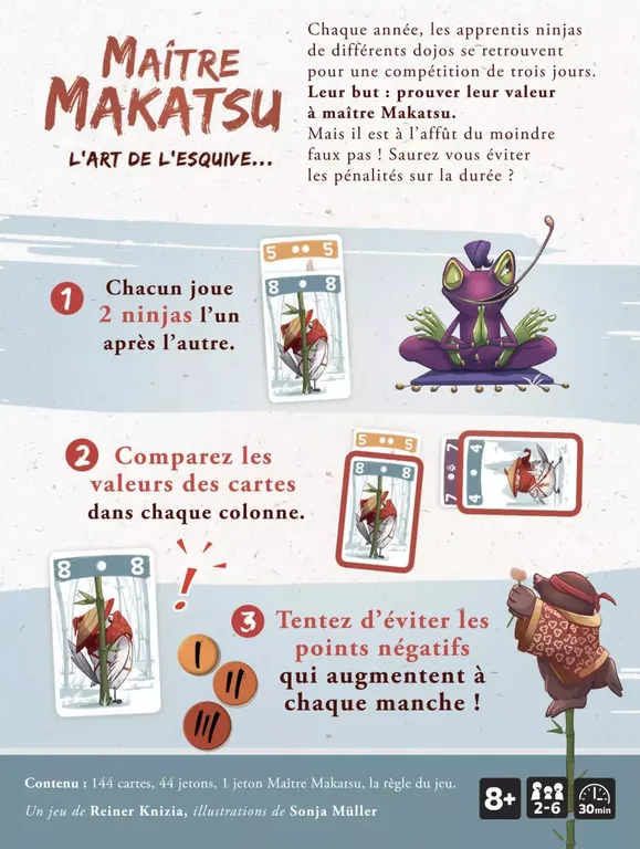 Maître Makatsu dos de la boîte