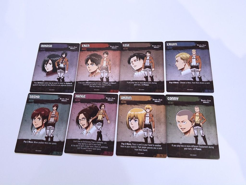 Attack on Titan: Deck-Building Game cards