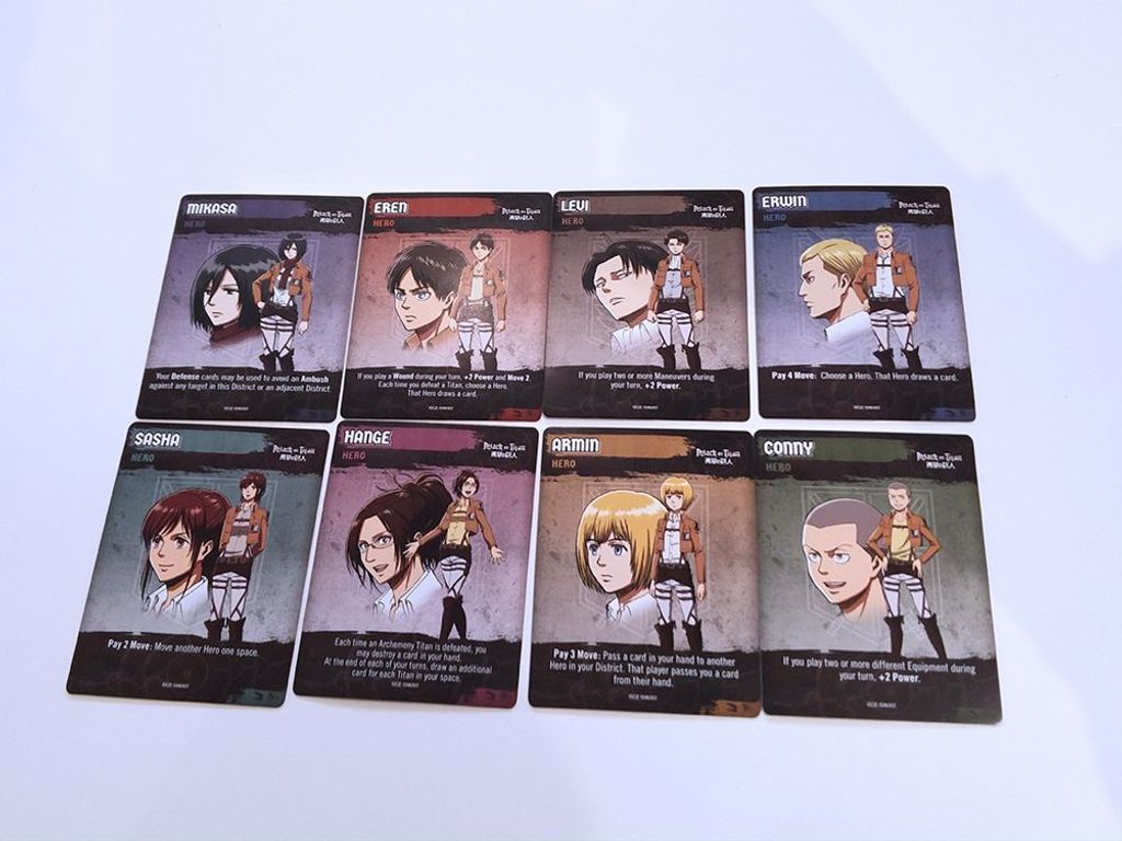 Attack on Titan: Deck-Building Game karten