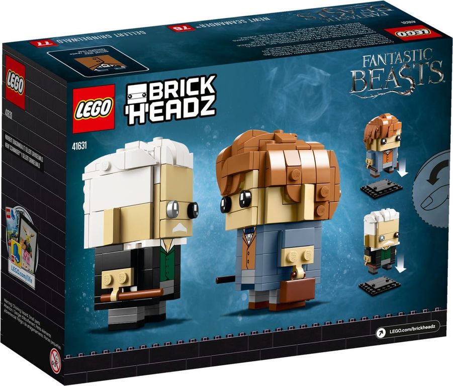 LEGO® BrickHeadz™ Newt Scamander™ und Gellert Grindelwald rückseite der box