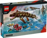LEGO® Jurassic World Brick-Built Mosasaurus Boat Mission back of the box