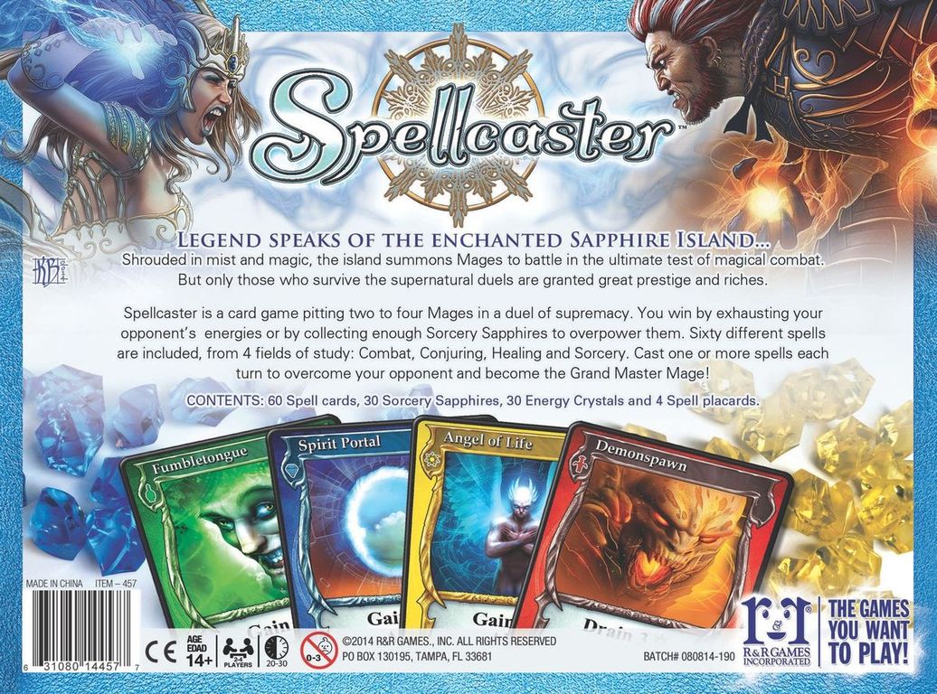 Spellcaster back of the box