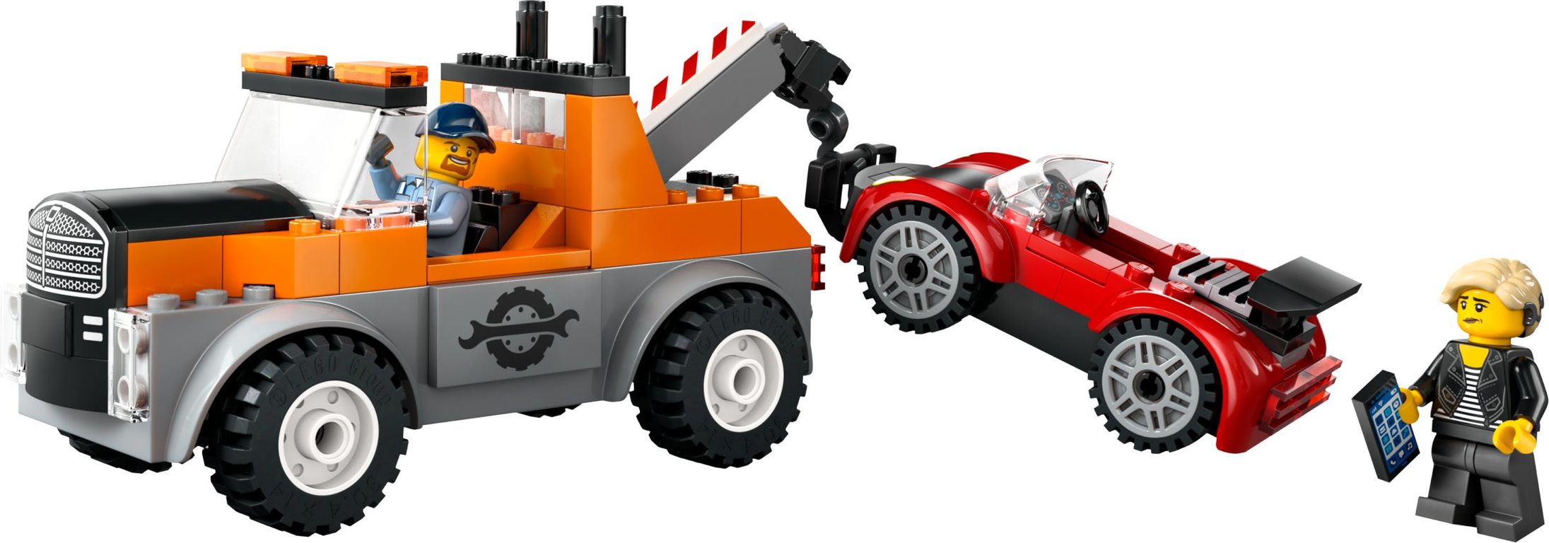 LEGO® City Sleepwagen en sportautoreparatie componenten