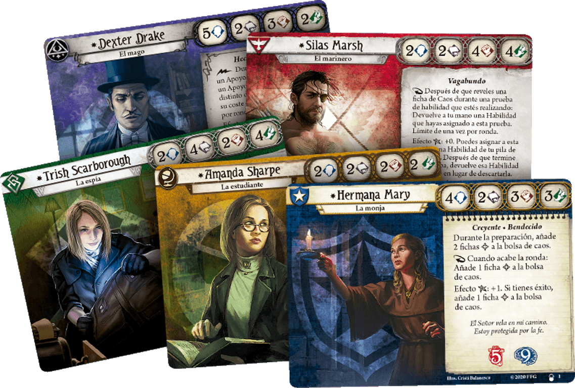 Horreur à Arkham: Le Jeu de Cartes – La Conspiration d'Innsmouth cartes