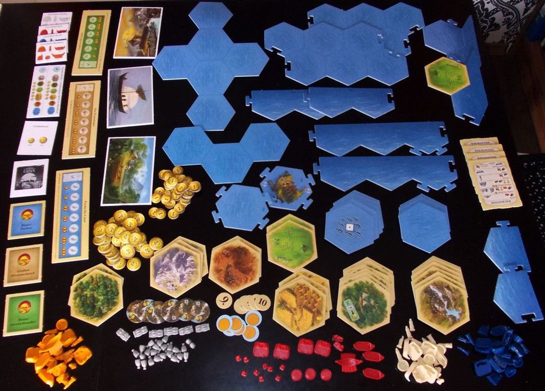 I Coloni di Catan: Esploratori e Corsari componenti