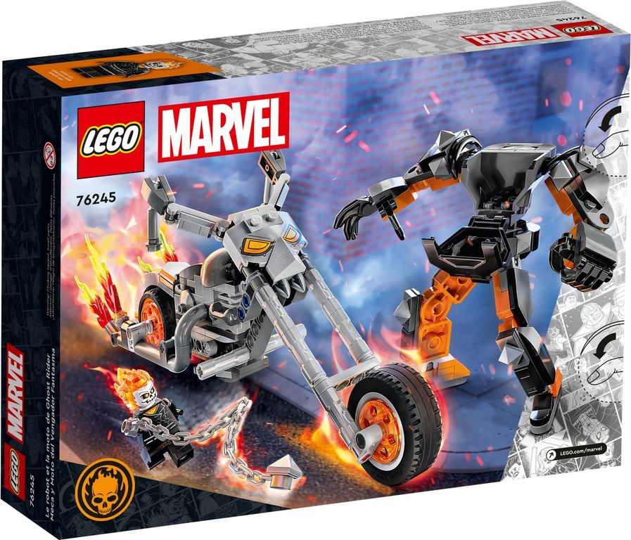 LEGO® Marvel Le robot et la moto de Ghost Rider dos de la boîte