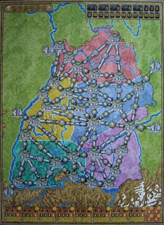 Power Grid: Québec/Baden-Württemberg spelbord