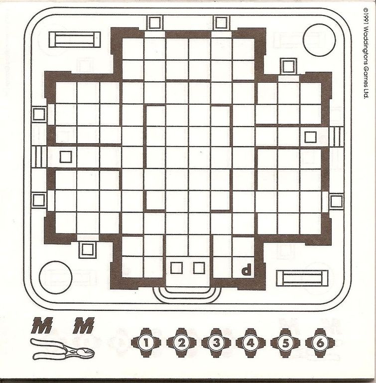 Clue: The Great Museum Caper game board