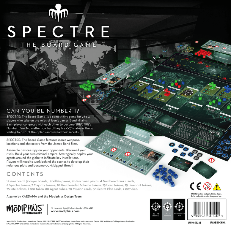 SPECTRE: The Board Game dos de la boîte