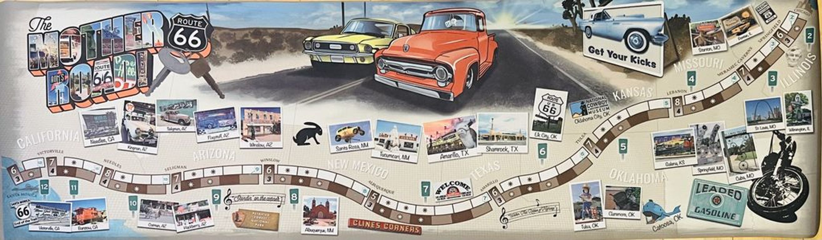 The Mother Road: Route 66 spelbord