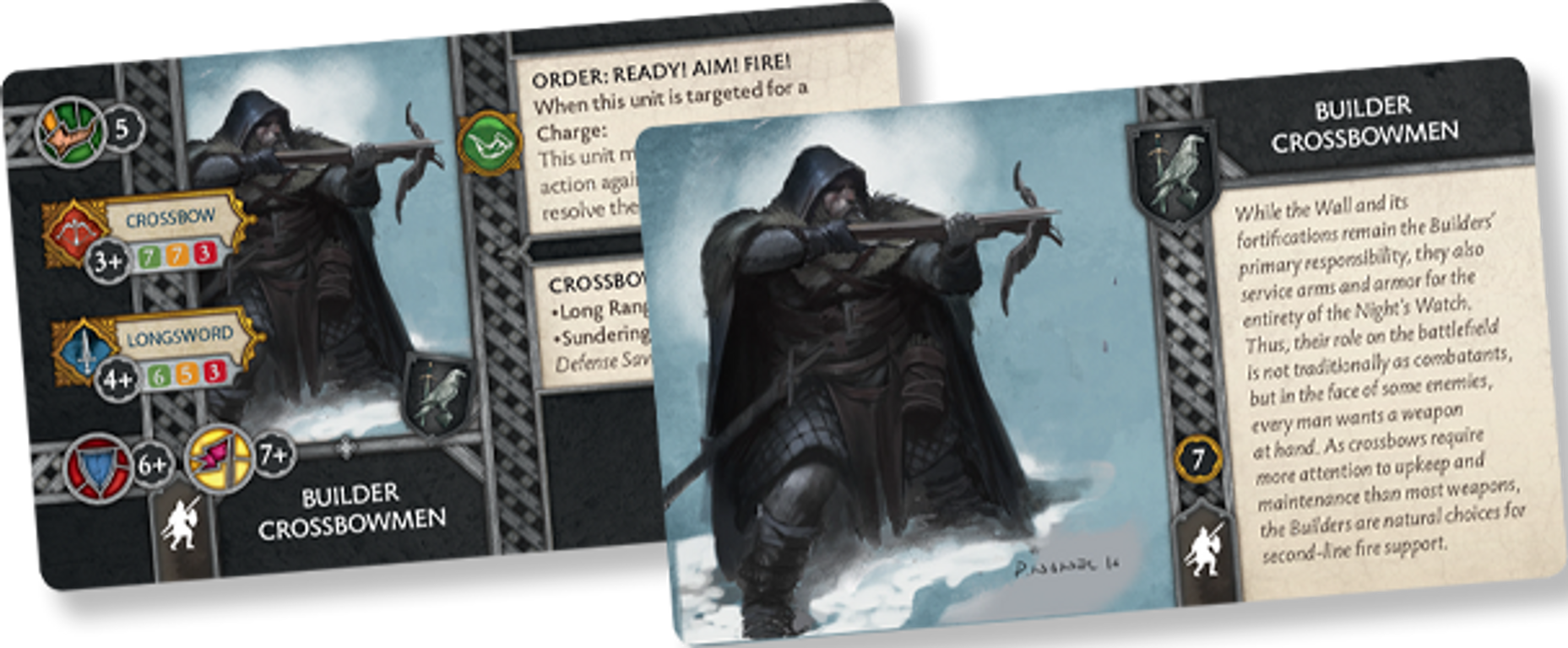 A Song of Ice & Fire: Tabletop Miniatures Game – Builder Crossbowmen cards