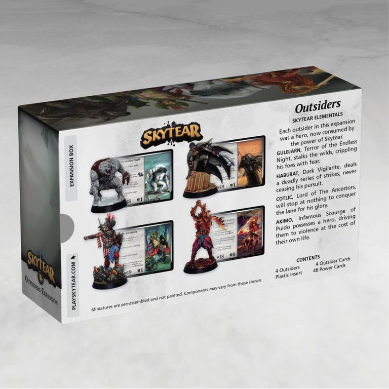 Skytear: Outsiders back of the box