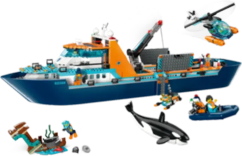 LEGO® City Poolonderzoeksschip speelwijze