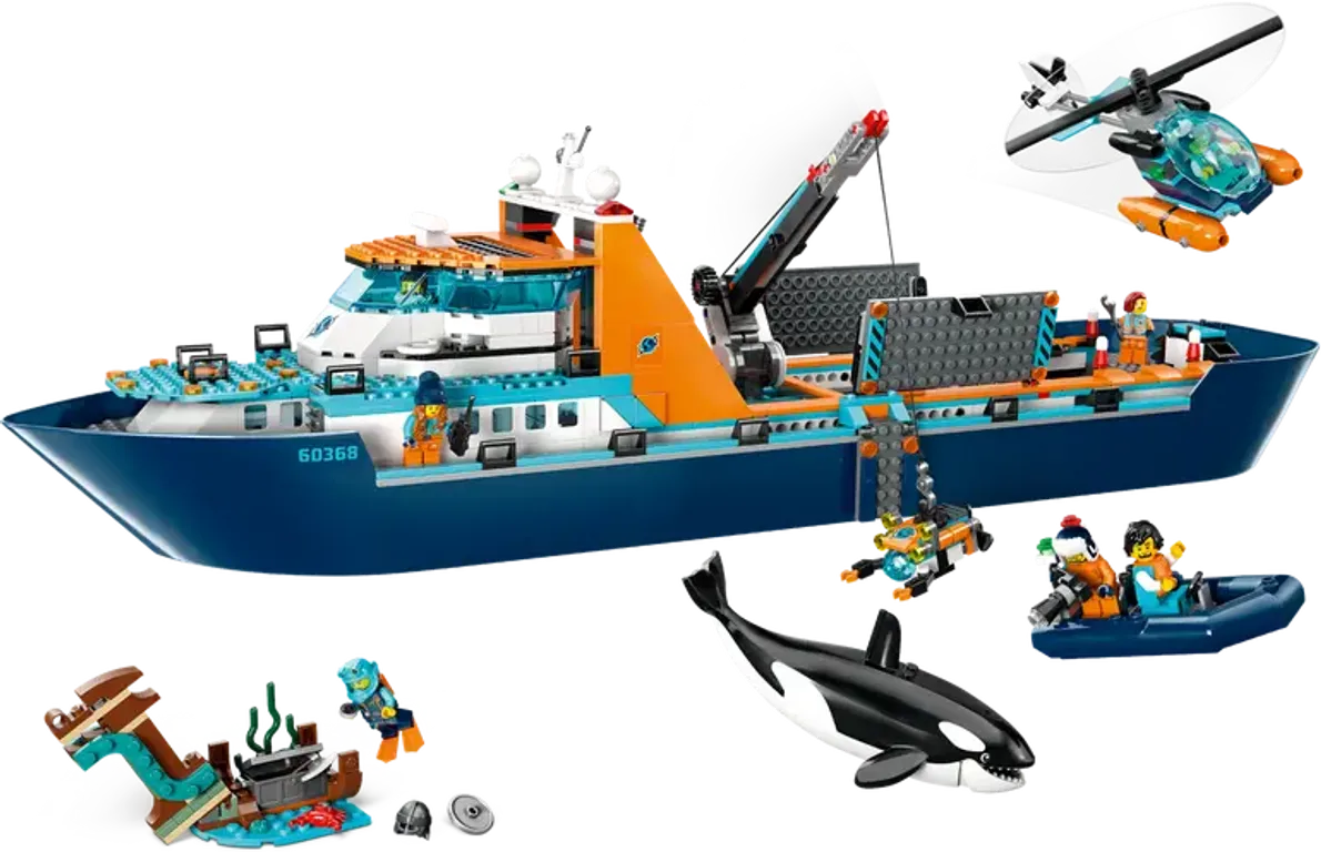 LEGO® City Poolonderzoeksschip speelwijze