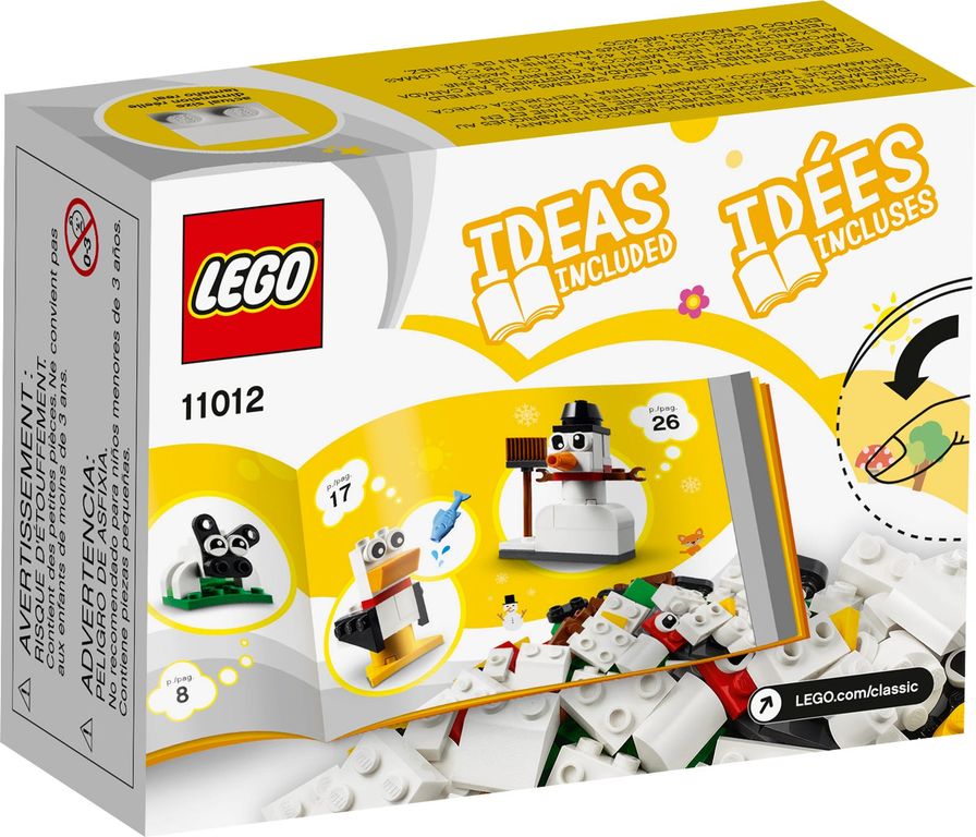 LEGO® Classic Creative White Bricks back of the box