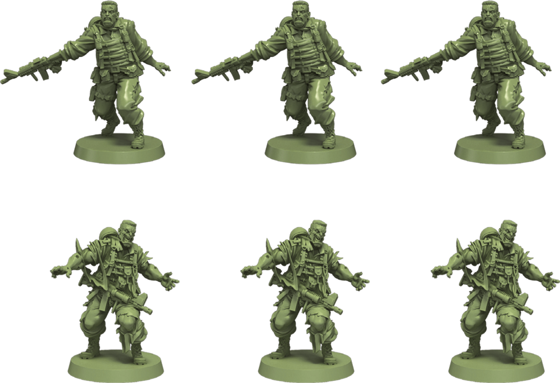Zombicide (2nd Edition): Zombie Soldiers miniatures