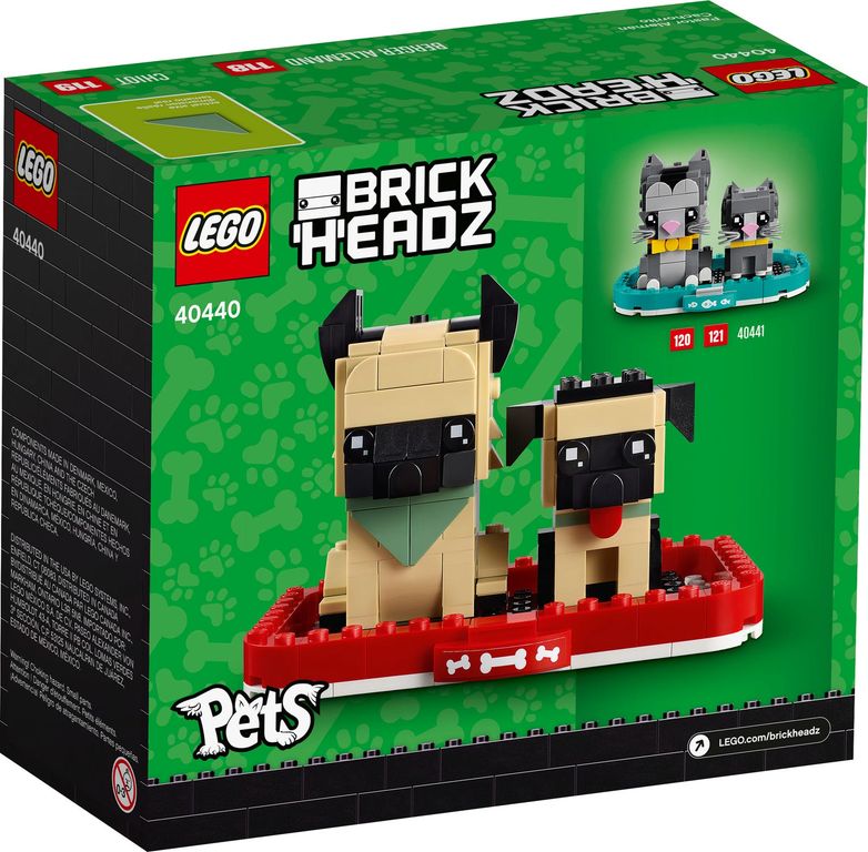 LEGO® BrickHeadz™ Pastor Alemán parte posterior de la caja