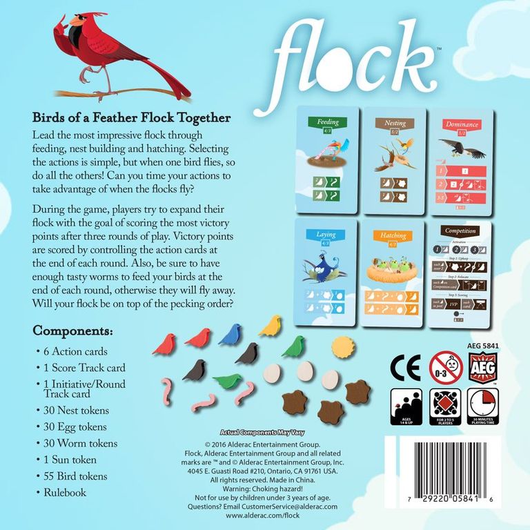 Flock back of the box