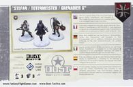 Dust Tactics: Axis Hero Pack - "Stefan / Totenmeister / Grenadier X" parte posterior de la caja