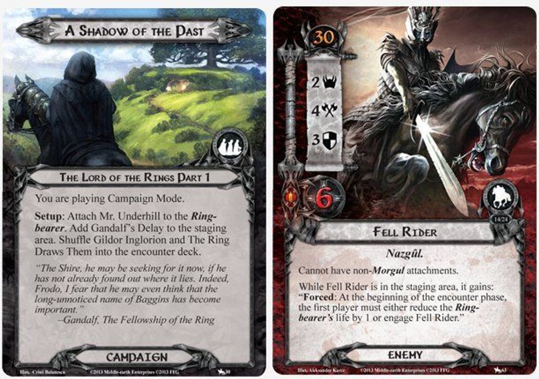 The Lord of the Rings: The Card Game - The Black Riders cards