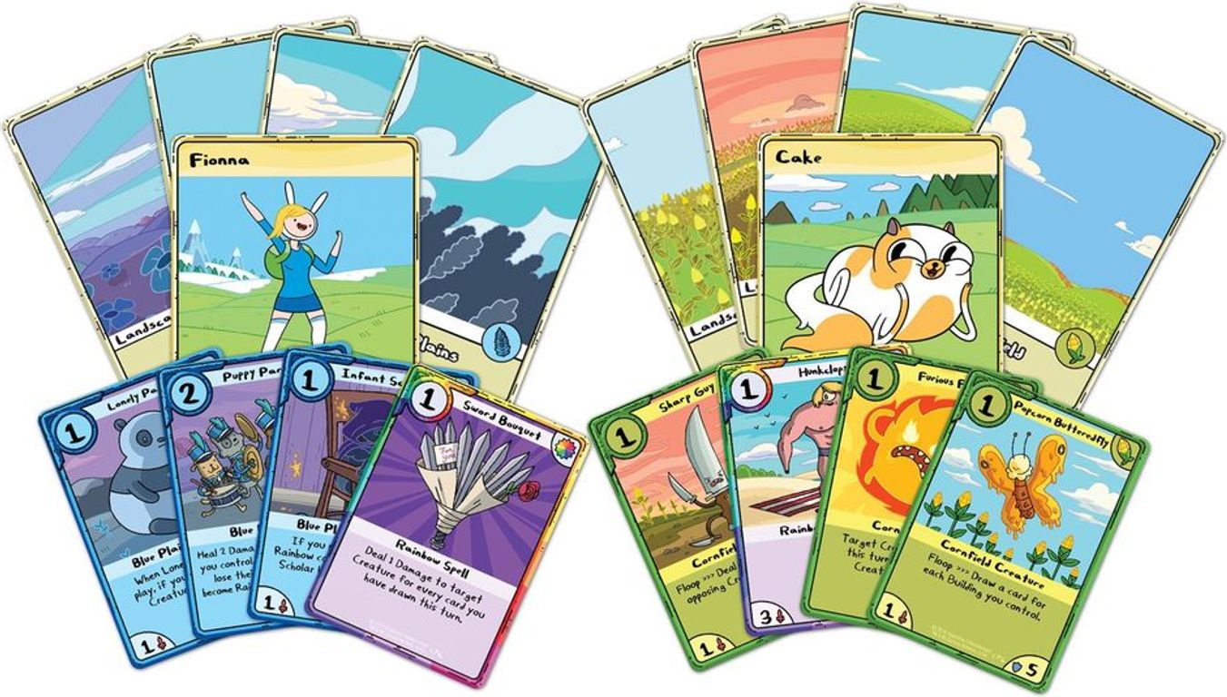 Adventure Time Card Wars: Fionna vs Cake kaarten