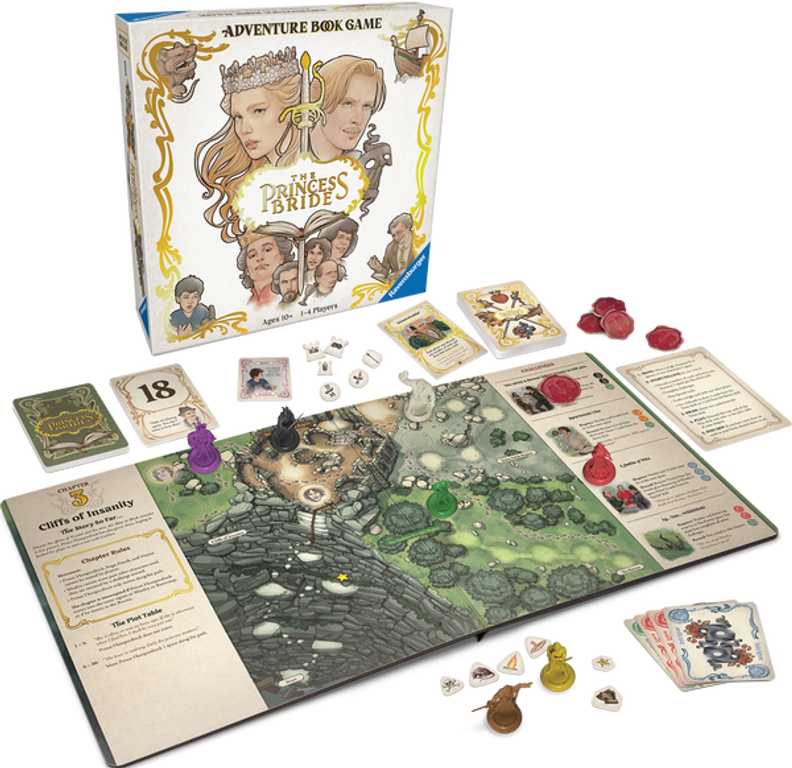 The Princess Bride Adventure Book Game komponenten