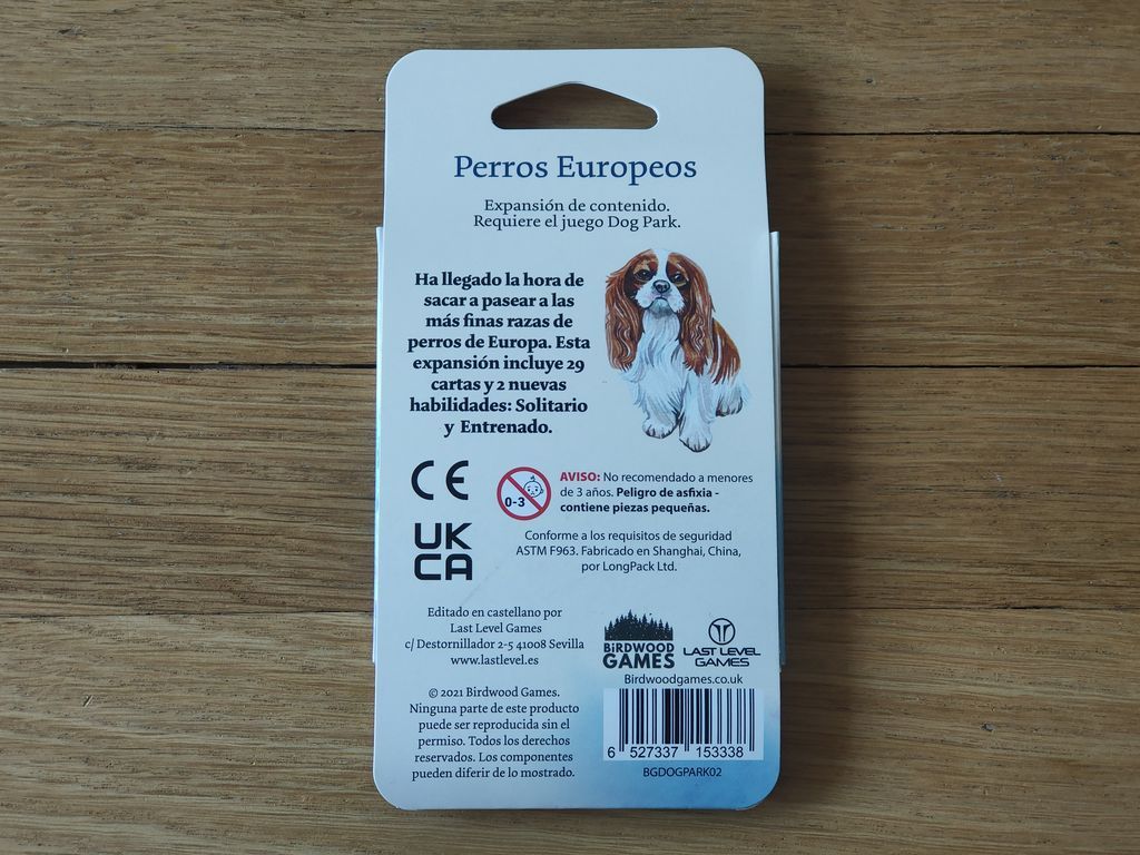 Dog Park: European Dogs Expansion back of the box