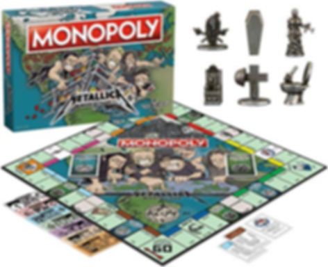 Monopoly Metallica World Tour components