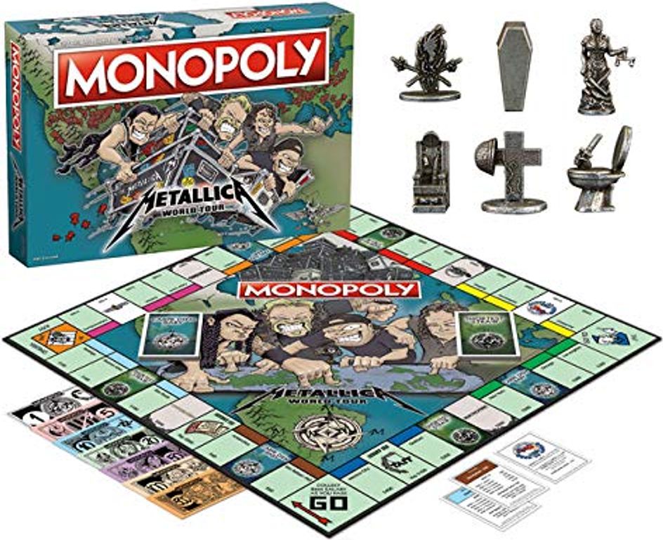 Monopoly Metallica World Tour partes