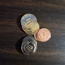 50 Metal Coin Board Game Upgrade Set composants