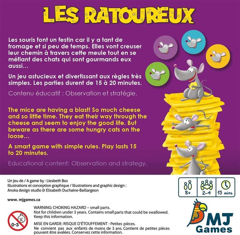 Les Ratoureux back of the box