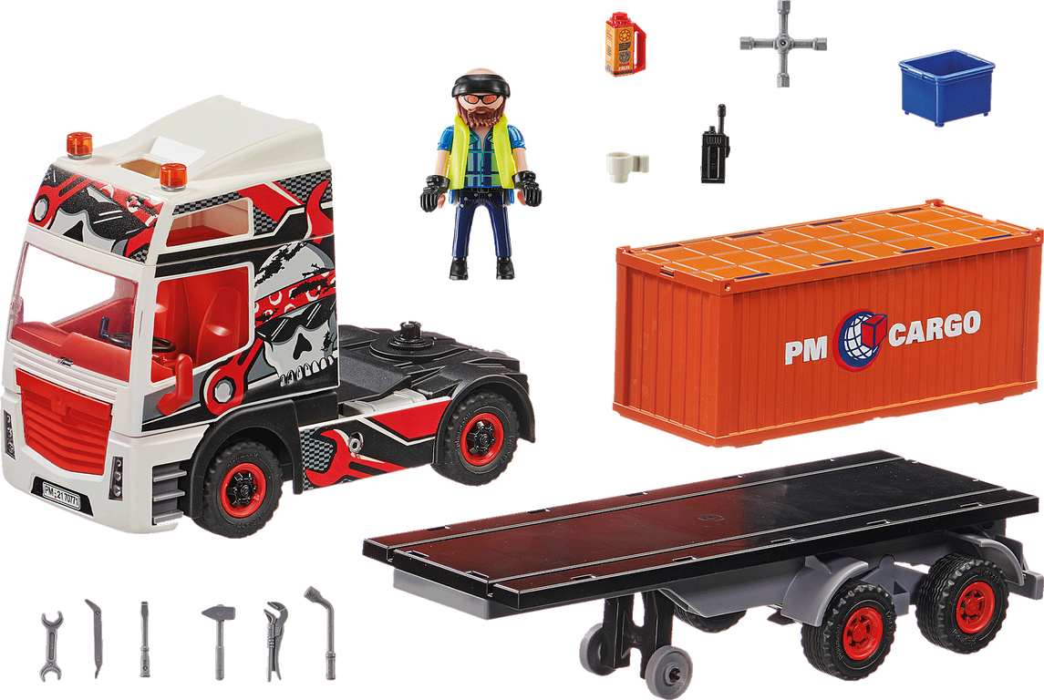 Playmobil® City Action Truck with Cargo Container components