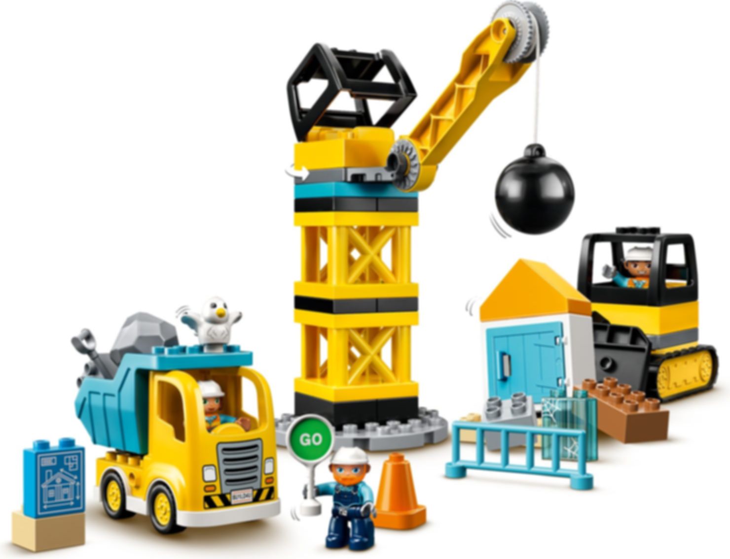 LEGO® DUPLO® Baustelle mit Abrissbirne komponenten