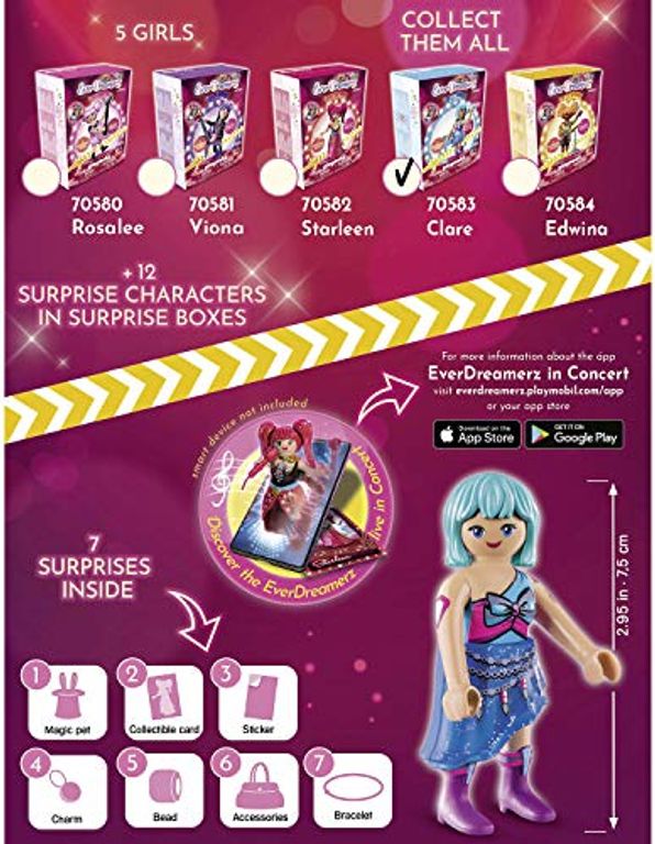 Playmobil® EverDreamerz Clare - Music World back of the box