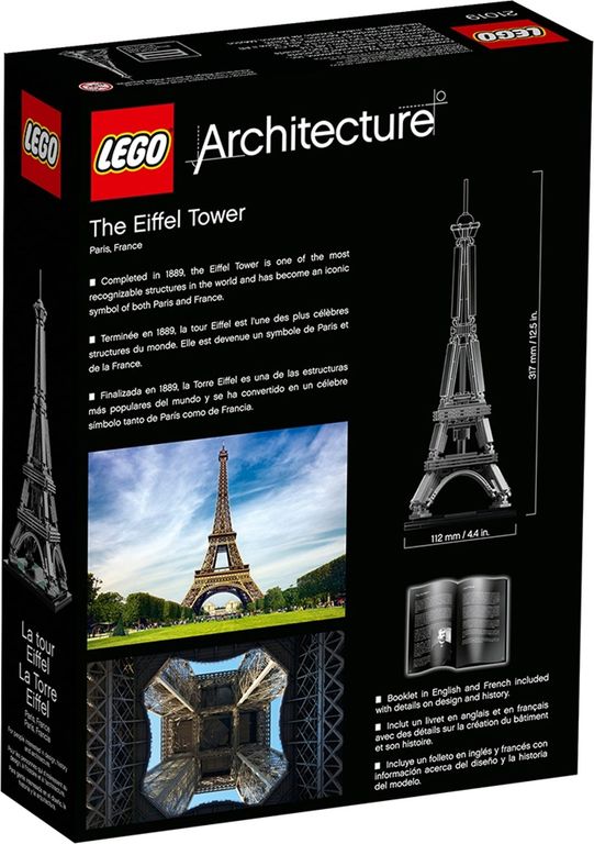 LEGO® Architecture The Eiffel Tower back of the box