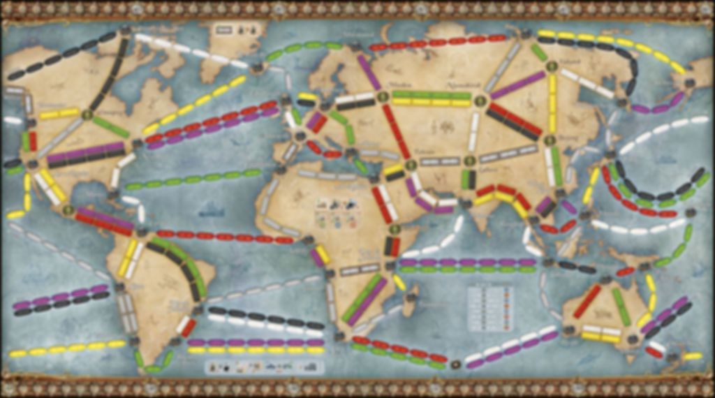 Ticket to Ride: Rails & Sails game board