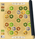 Catan playmat Desert componenten