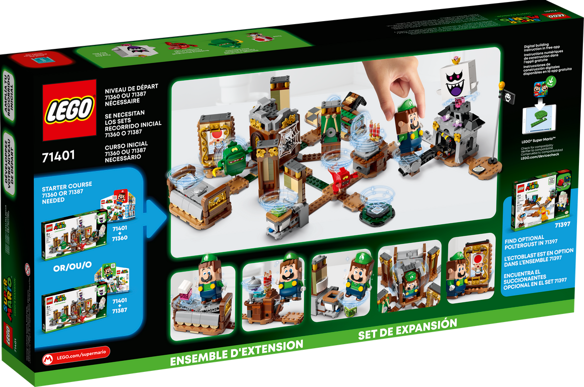 LEGO® Super Mario™ Uitbreidingsset: Verstoppertje in Luigi’s Mansion™ achterkant van de doos