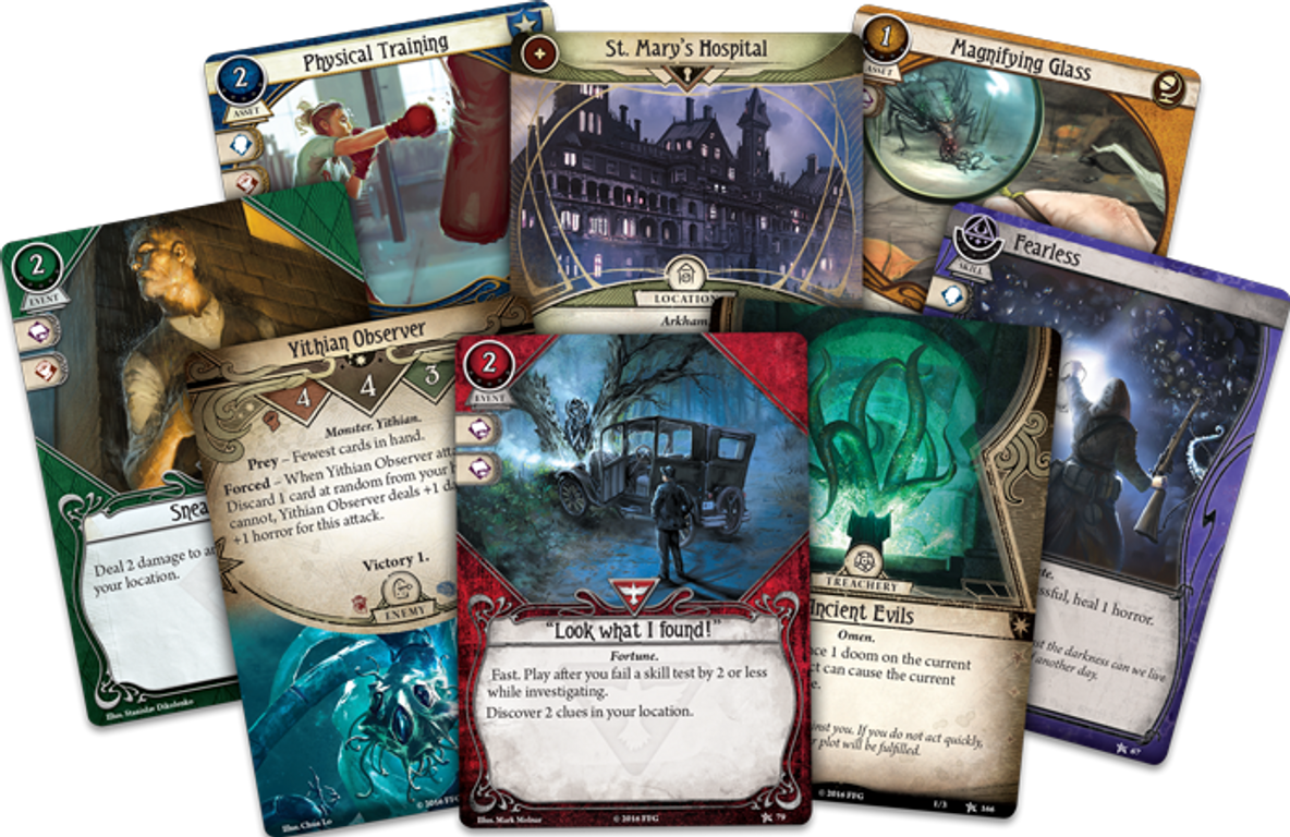 Arkham Horror: El Juego de Cartas (Revised Edition) cartas