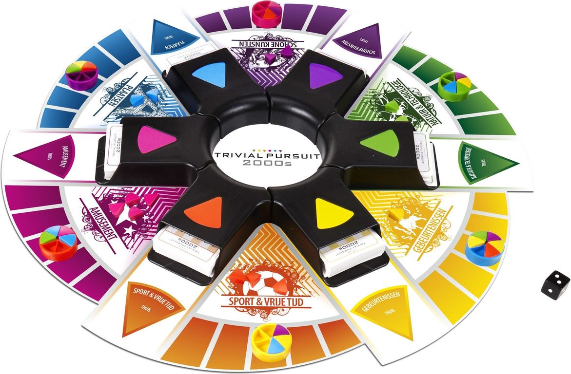 Trivial Pursuit: 2000s Edition components