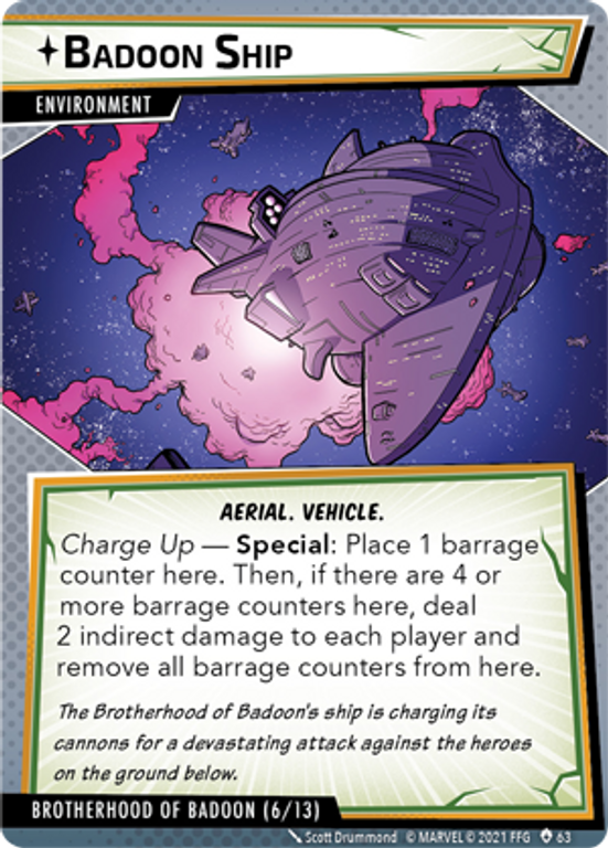 Marvel Champions: El Juego de Cartas – Los más buscados de la Galaxia Badoon Ship carta