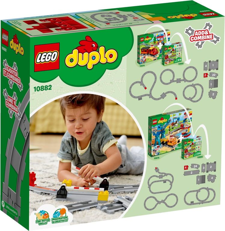 LEGO® DUPLO® Treinrails achterkant van de doos